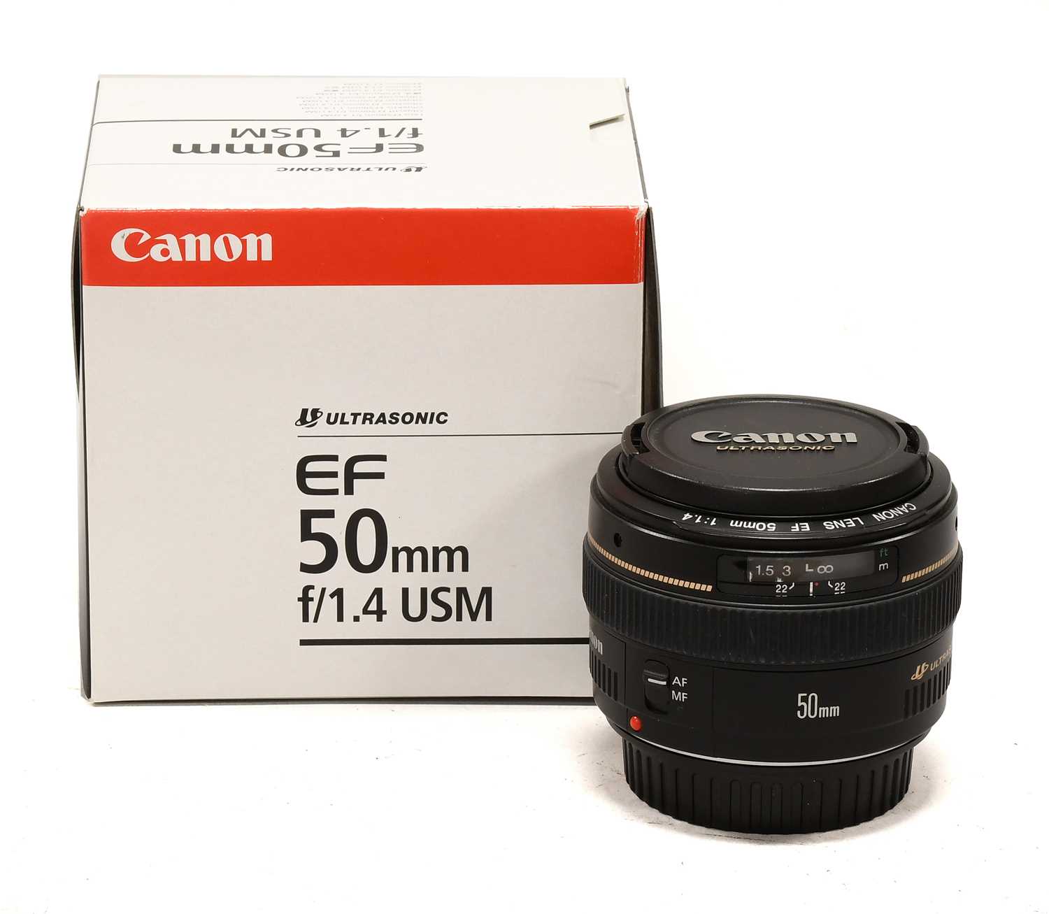Lot 144 - Canon EF F1.4 50mm USM Lens