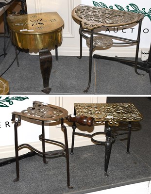 Lot 454 - Four Various 18th Century Brass and Steel...