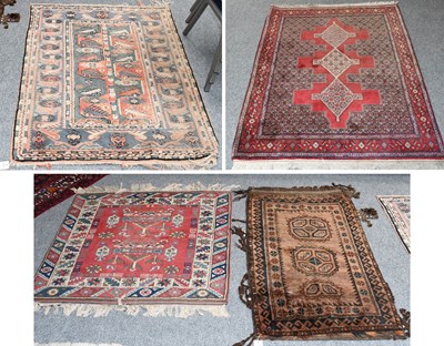 Lot 446 - A Dosemealti Rug, the pale strawberry field...