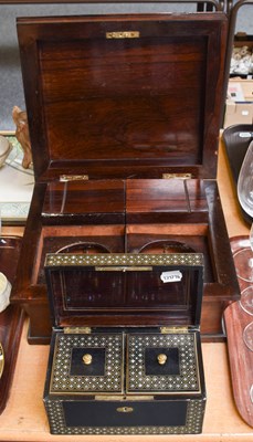 Lot 213 - A 19th Century Brass and Abalone Shell Inlaid...
