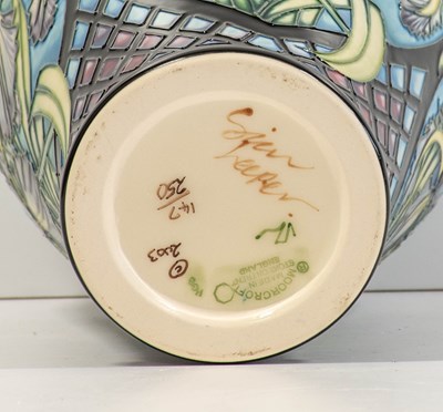Lot 529 - Modern Moorcroft Pottery Siberia Iris Pattern...