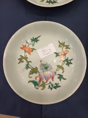 Lot 30 - A Pair of Chinese Porcelain Saucers, 18th...