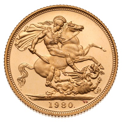 Lot 256 - Elizabeth II, Proof Sovereign 1980;...