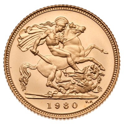 Lot 292 - Elizabeth II, Proof Half Sovereign 1980;...