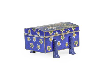 Lot 117 - A Japanese Cloisonne Enamel Box and Cover,...