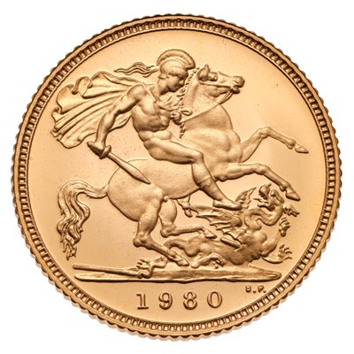 Lot 293 - Elizabeth II, Proof Half Sovereign 1980;...