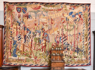 Lot 499 - A Belgian Machine Tapestry "Fortis et Videlis",...