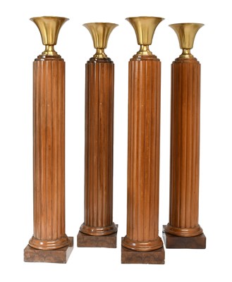 Lot 442 - A Set of Four Carved Mahogany...