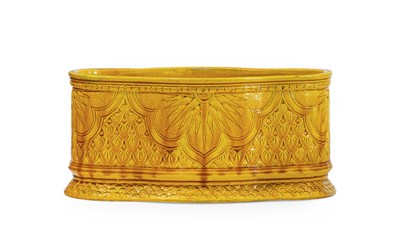 Lot 563 - A Burmantofts Quatre Lobed Plant Container,...