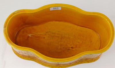 Lot 563 - A Burmantofts Quatre Lobed Plant Container,...