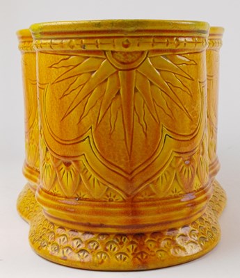 Lot 563 - A Burmantofts Quatre Lobed Plant Container,...