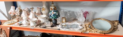Lot 178 - A Tiffany Style Table Lamp, together with a...