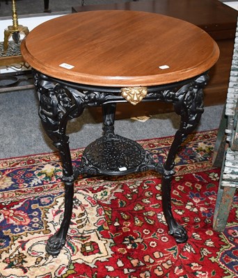 Lot 455 - A Victorian Cast Iron Britania Pub Table,...