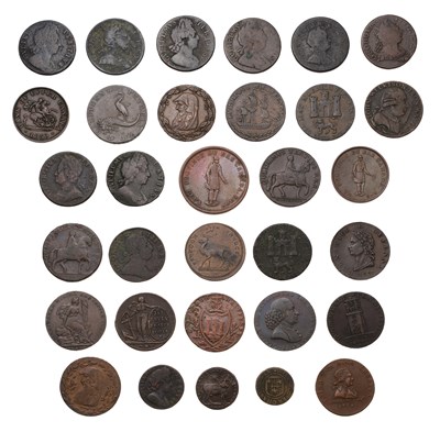 Lot 467 - Assorted Copper Coins and Tokens,...