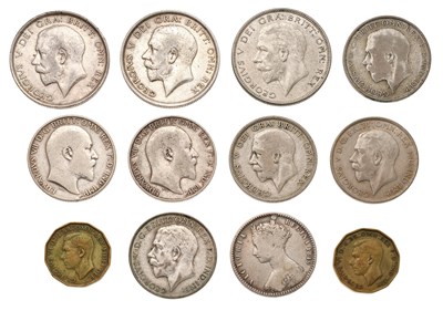 Lot 54 - Assorted British Silver Coins; to include;...