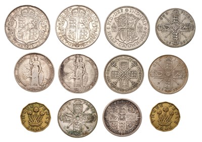 Lot 54 - Assorted British Silver Coins; to include;...