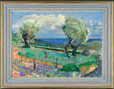 Lot 96 - Piers Browne (1949-2024) “Olive Trees in a...
