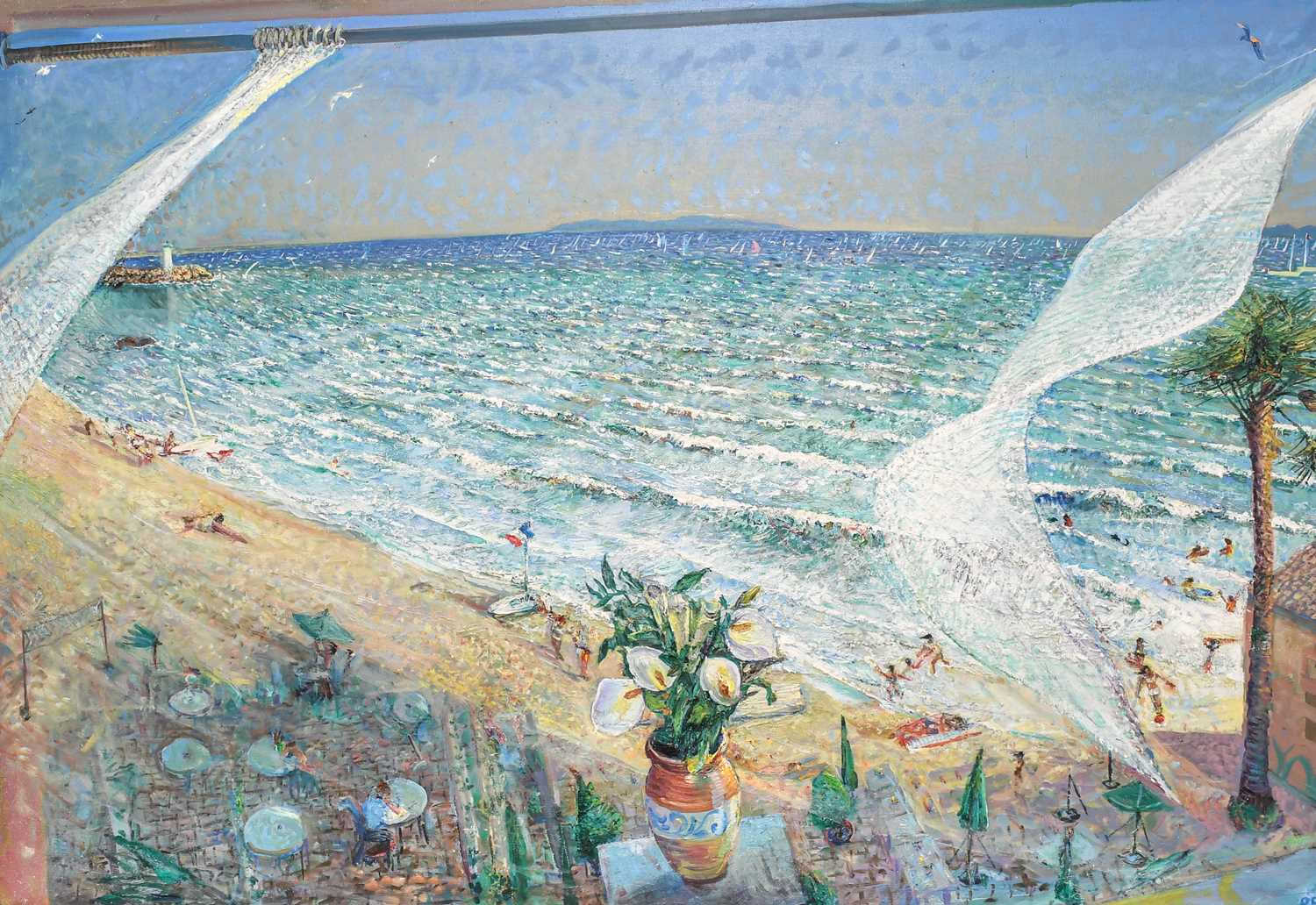 Lot 91 - Piers Browne (1949-2024) Still life of lilies...