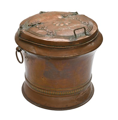 Lot 149 - An Arts & Crafts Copper Log Bin, late 19th...