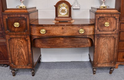 Lot 542 - A Regency Mahogany Twin Pedestal Sideboard,...