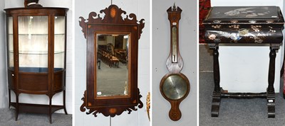 Lot 492 - An Edwardian Inlaid Mahogany Bow Front Display...