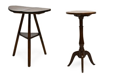 Lot 487 - A George III Oak Cricket Table, late 18th...