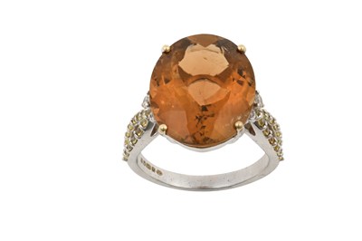 Lot 2204 - An 18 Carat White Gold Tourmaline, Sapphire...