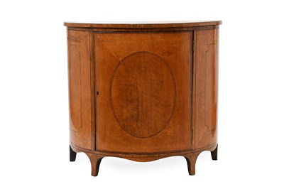 Lot 444 - A George III Satinwood and Tulipwood-Banded...