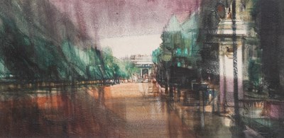 Lot 490 - Eric Mason (1921-1986) "The Mall, London" Oil...