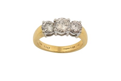 Lot 2237 - An 18 Carat Gold Diamond Three Stone Ring the...