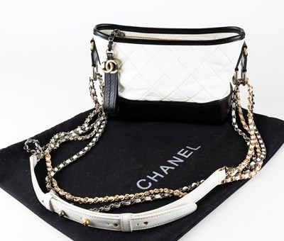 Lot 1070 - Chanel, White Quilted Gabrielle Hobo Bag, with...