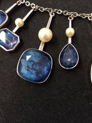 Lot 1072 - Chanel, A Crystal and Faux Pearl CC Necklace,...