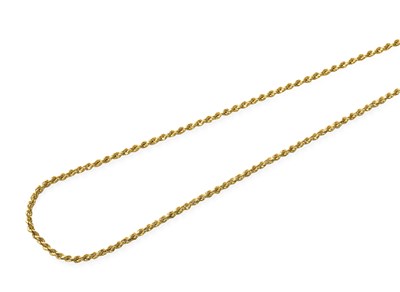 Lot 295 - A 9 Carat Gold Rope Twist Chain, length 58.5cm