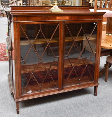 Lot 529 - An Edwardian Inlaid Mahogany Bookcase, with...
