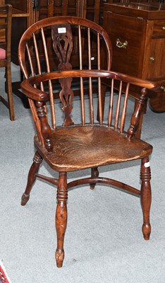 Lot 545 - A Yew wood Windsor Chair, mid 19th century,...
