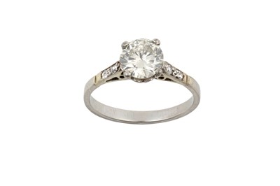 Lot 2313 - A Diamond Solitaire Ring the round brilliant...