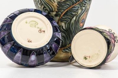 Lot 522 - Modern Moorcroft Pottery Peacock Feather...