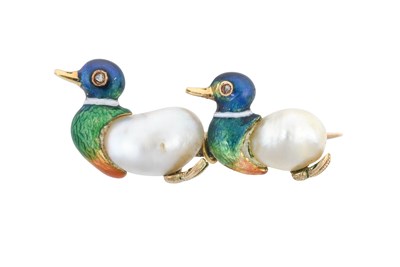 Lot 2433 - A Late Victorian Enamel, Pearl and Diamond...