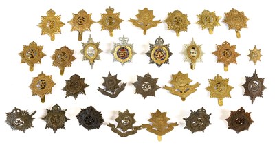 Lot 99 - Nine Worcestershire Regiment Cap and Collar...