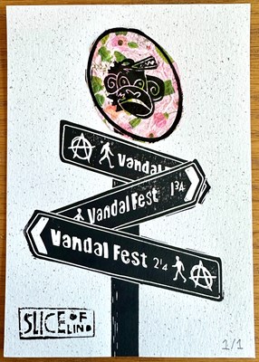 Lot 48 - Slice of Lino (Contemporary) "Vandalfest" Lino...