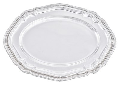 Lot 233 - A Graduated Set of Six Silver Plate Meat-Dishes