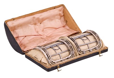 Lot 93 - A Cased Pair of George III Silver-Mounted Buckles