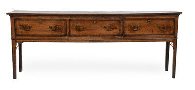 Lot 354 - A George III Oak and Mahogany-Crossbanded Low...