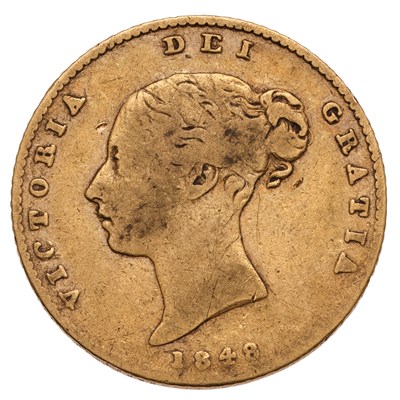 Lot 171 - Victoria, Half Sovereign 1848, close date,...