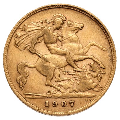 Lot 198 - Edward VII, Half Sovereign 1907; very fine