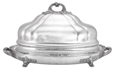 Lot An Indian Silver Venison-Dish and Cover
