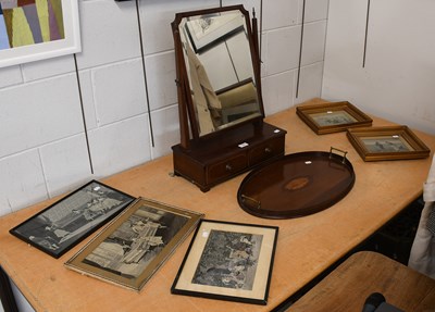 Lot 176 - A Mahogany Dressing Table Mirror with Two...