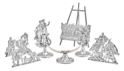 Lot 51 - Eight Assorted Victorian and Later Silver Place or Menu-Card Holders