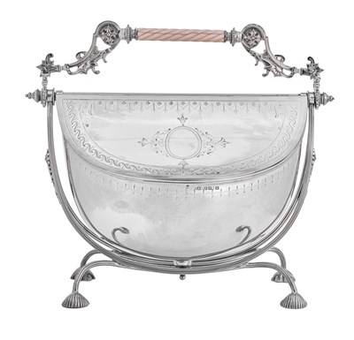 Lot 46 - A Victorian Silver Plate Biscuit-Box