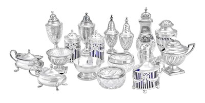 Lot 52 - A Collection of Assorted Silver and Silver Plate Condiment Items